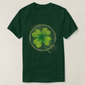 Lucky Four Leaf Clover Shamrock Ireland St Patrick T-shirt (Design voorkant)