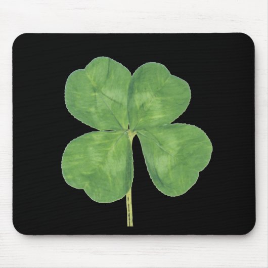 Lucky Four-Leaf Clover Shamrock Muismat (Voorkant)