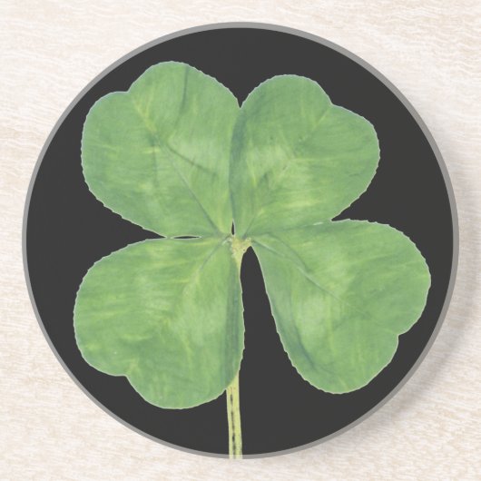 Lucky Four-Leaf Clover Shamrock Onderzetters (Voorkant)