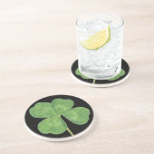 Lucky Four-Leaf Clover Shamrock Onderzetters (Zijkant)