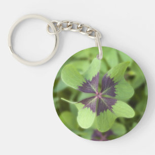Lucky Four-Leaf Clover Shamrock Sleutelhanger