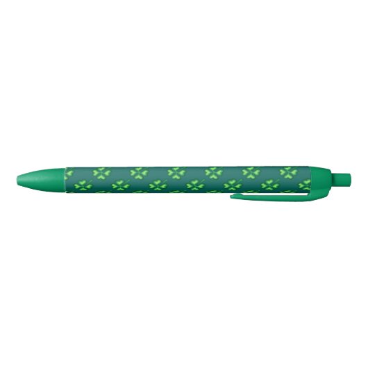 Lucky four leaf clover shamrock zwarte inkt pen (Bodem)