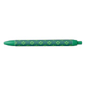 Lucky four leaf clover shamrock zwarte inkt pen (Voorkant)