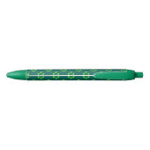 Lucky four leaf clover shamrock zwarte inkt pen (Achterkant)