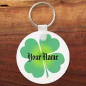 Lucky Four Leaf Clover-Sleutelhanger Sleutelhanger (Voorkant)