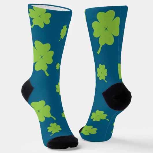 Lucky Four Leaf Clover socks St. Patty’s day Sokken (Gebogen)
