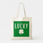 Lucky Four Leaf Clover St Patrick's Beide Kanten Tote Bag (Achterkant)