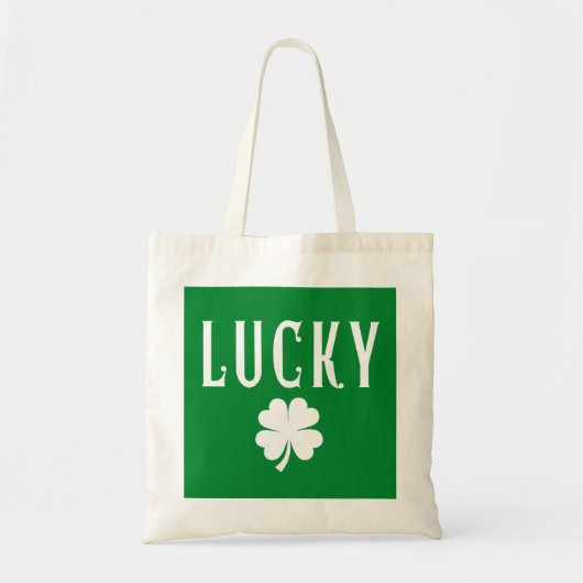 Lucky Four Leaf Clover St Patrick's Beide Kanten Tote Bag (Voorkant)