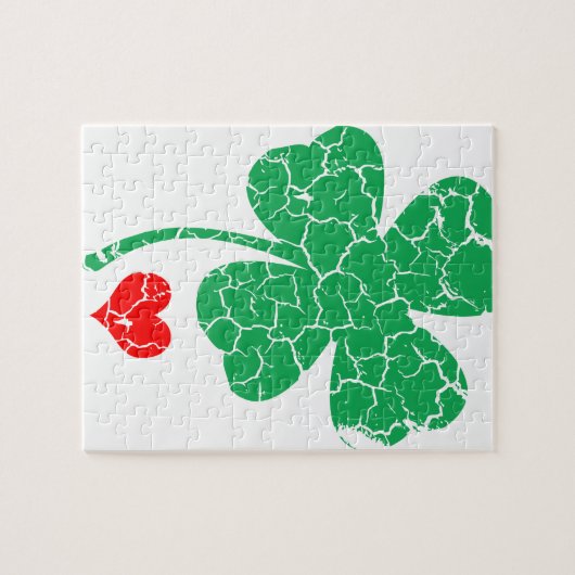 Lucky Four Leaf Clover - St Patrick's Day Legpuzzel (Horizontaal)