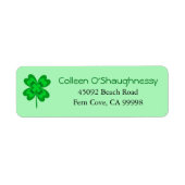 Lucky Four Leaf Clover St. Patrick's Day Shamrock Etiket (Voorkant)