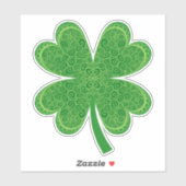 Lucky Four Leaf Clover St Patrick's Day Sticker (Vel)