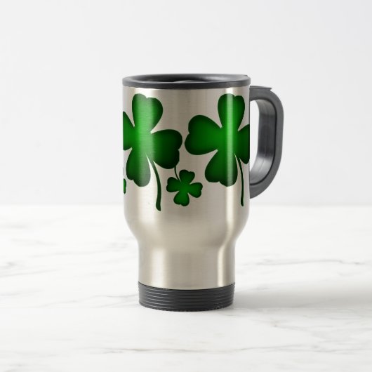 Lucky Four Leaf Clover Stein Reisbeker (Voorkant rechts)