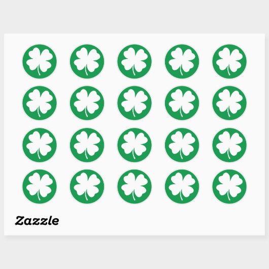 Lucky Four Leaf Clover Stickers (Vel)