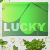 Lucky Four Leaf Clover Theedoek (Gevouwen)