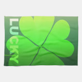 Lucky Four Leaf Clover Theedoek (Horizontaal)