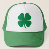 Lucky Four Leaf Clover Trucker Hat Trucker Pet (Voorkant)