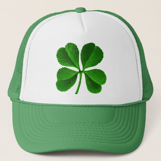 Lucky Four Leaf Clover Trucker Pet (Voorkant)