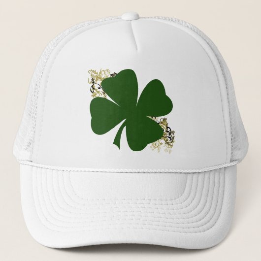 Lucky Four Leaf Clover Trucker Pet (Voorkant)