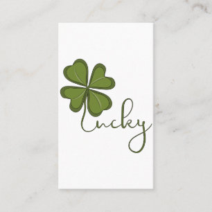 Lucky Four Leaf Clover Visitekaartje