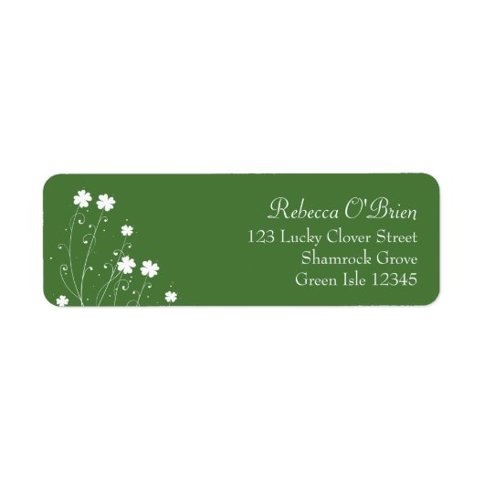 Lucky Four Leaf Clover-Vrijgezellenfeest Adres Etiket (Voorkant)