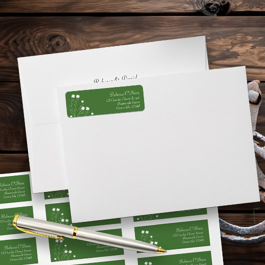 Lucky Four Leaf Clover-Vrijgezellenfeest Adres Etiket