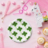 Lucky Four Leaf Clovers Papieren Bordje (Feest)