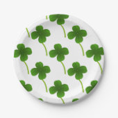 Lucky Four Leaf Clovers Papieren Bordje (Voorkant)