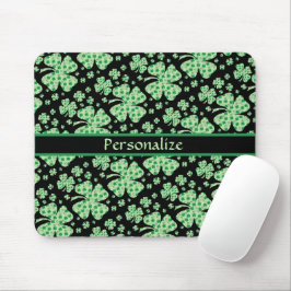 Lucky Four Leaf Clovers personaliseren Muismat