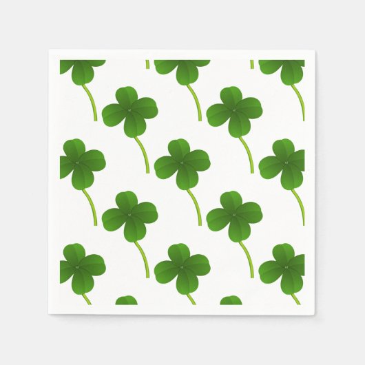 Lucky Four Leaf Clovers Servetten (Voorkant)