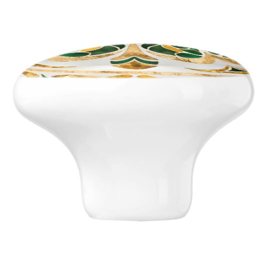 Lucky Four-leaf klaver luxe Keramische Knop (Zijkant)