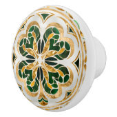 Lucky Four-leaf klaver luxe Keramische Knop (Rechts)