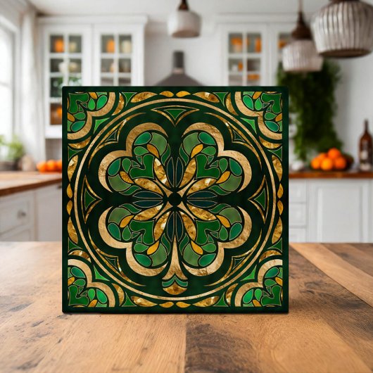 Lucky Four-leaf klaver luxe Tegeltje