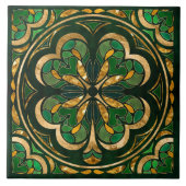 Lucky Four-leaf klaver luxe Tegeltje (Voorkant)