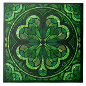 Lucky Four-leaf klaver luxe Tegeltje (Voorkant)