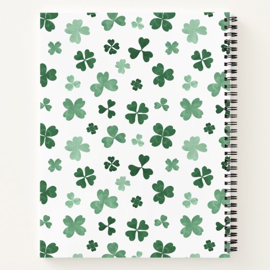 Lucky Four-Leaf Pattern Notitieboek (Achterkant)