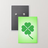 Lucky Four Leaf Shamrock Design-87906 Button (Voorkant / Achterkant)