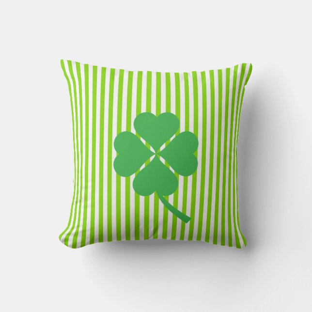 Lucky Four Leaf Shamrock Design-87906 Kussen (Voorkant)