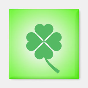 Lucky Four Leaf Shamrock Design-87906 Magneet