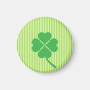 Lucky Four Leaf Shamrock Design-87906 Magneet