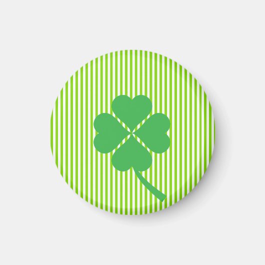 Lucky Four Leaf Shamrock Design-87906 Magneet (Voorkant)