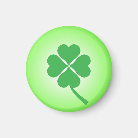 Lucky Four Leaf Shamrock Design-87906 Magneet (Voorkant)