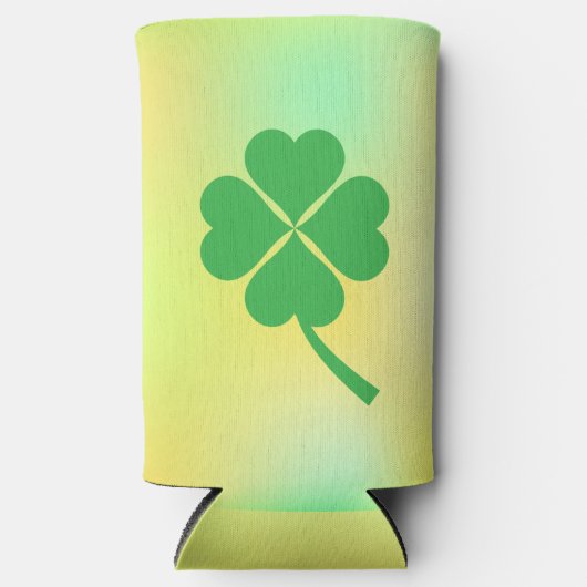 Lucky Four Leaf Shamrock Design-87906 Seltzer Blikjeskoeler (Voorkant)