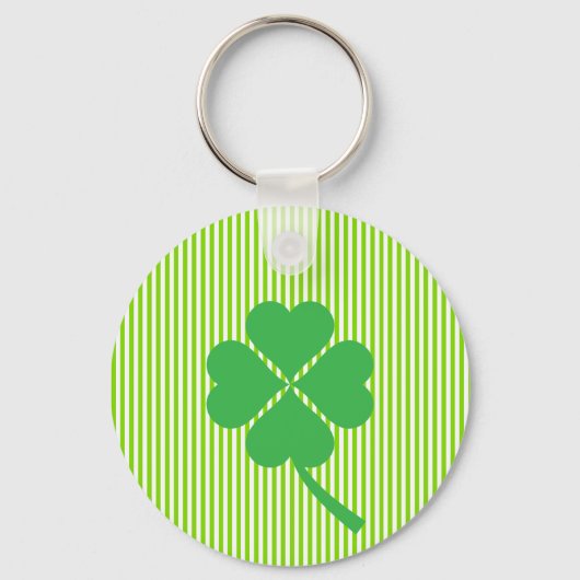 Lucky Four Leaf Shamrock Design-87906 Sleutelhanger (Voorkant)
