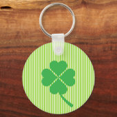 Lucky Four Leaf Shamrock Design-87906 Sleutelhanger (Achterkant)