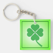 Lucky Four Leaf Shamrock Design-87906 Sleutelhanger (voorkant)