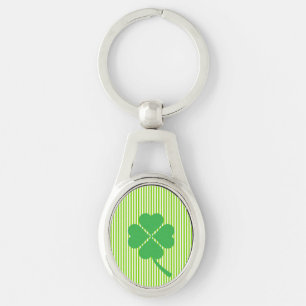 Lucky Four Leaf Shamrock Design-87906 Sleutelhanger