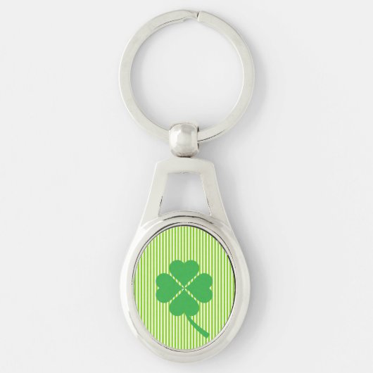 Lucky Four Leaf Shamrock Design-87906 Sleutelhanger (Voorkant)