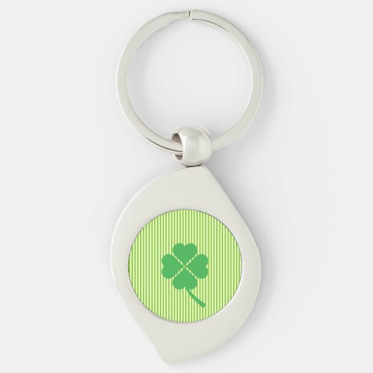 Lucky Four Leaf Shamrock Design-87906 Sleutelhanger (Voorkant)