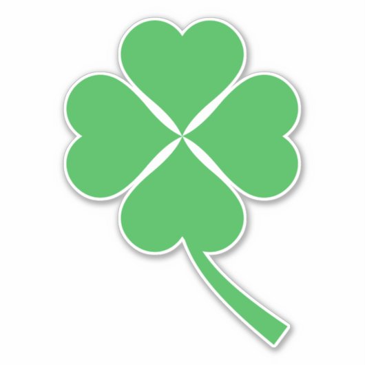 Lucky Four Leaf Shamrock Design-87906 Sticker (Voorkant)