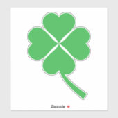 Lucky Four Leaf Shamrock Design-87906 Sticker (Vel)